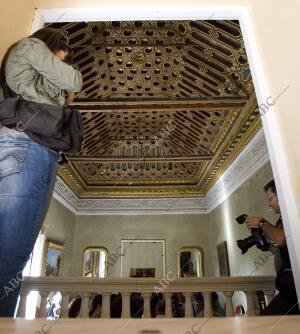 Restauración del artesonado del comedor del cuarto Real Alto