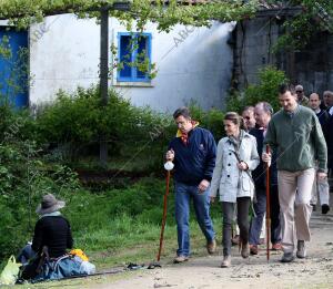 Visita de los Príncipes de Asturias a Santiago de Compostela después de haber...