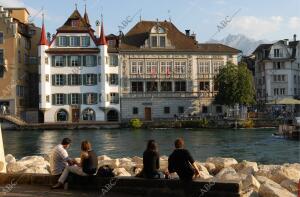 Lucerna (Suiza), 07/06/2010. Lucerna al atardecer