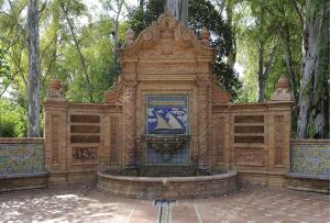 En la imagen, la glorieta de los Hermanos Álvarez Quintero