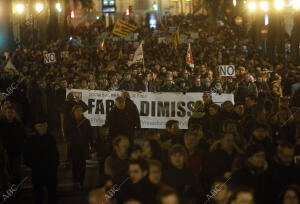 Multitudinaria marcha en Valencia en protesta por el cierre de Radiotelevisión...