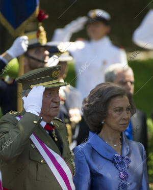 Los Reyes y los Principes de Asturias en el Dia de las Fuerzas Armadas