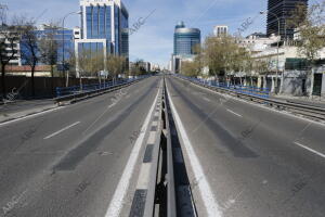Calles de Madrid vacías de tráfico, con motivo de la Semana Santa