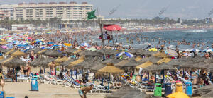 Vista de la playa de las Arenas en Valencia