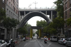 Obras de rehabilitación del viaducto de Segovia