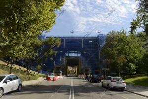 Obras en el viaducto de Segovia
