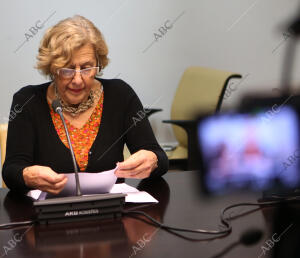 Rueda de prensa de Manuela Carmena, alcaldesa de Madrid