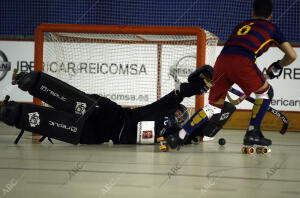 Partido de hockey sobre patines entre Alcobendas y el Barcelona