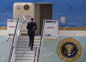 El presidente de los Estados Unidos Barack Obama Abandona Madrid