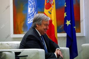El presidente del Gobierno Mariano Rajoy recibe en La Moncloa al secretario...