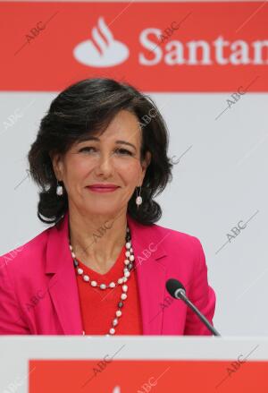 Rueda de prensa de Ana Patricia Botín presidenta del Banco Santander para...