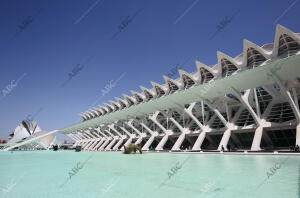 Ciudad de las Artes y las Ciencias, al fondo el Palacio de las Artes y el...