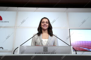Rueda de prensa de Ines Arrimadas valorando la actualidad política en el...