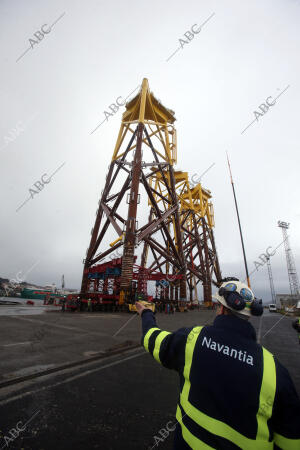 Ferrol (La Coruña), 16/03/2018. Instalaciones de Navantia en Fene. Una de las...