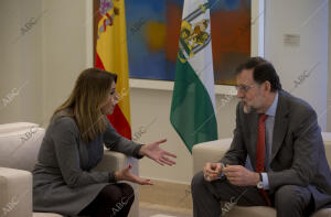 El presidente del Gobierno, Mariano Rajoy, se reúne con la presidente de la...