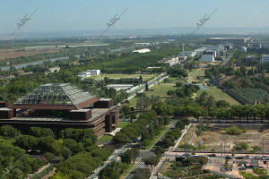 Vista Aérea de la cartuja desde torre Sevilla