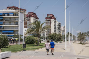 Gandía (Valencia), 12/07/2018. Vista del paseo Marítimo