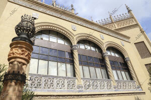 El alcalde Juan Espadas visit alas labores de restauración del Pabellón Real en...