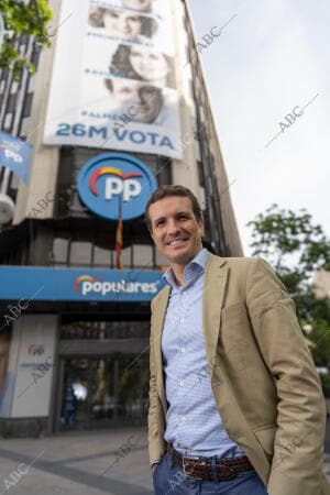 Entrevista a Pablo Casado en su despacho en la sede del PP, en la calle Génova
