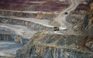 Trabajos en la mina a cielo abierto de Cerro Colorado