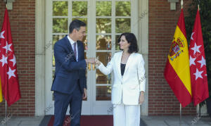 Reunión en el Palacio de la Moncloa entre el Presidente de Gobierno Pedro...