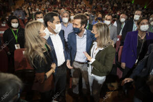 Juanma Moreno y Pablo casado en el tercer día del congreso regional del Pp