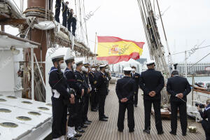 Reportaje del barco Juan Sebastián de Elcano en el puerto de Barcelona