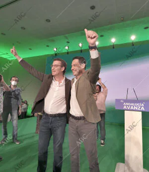 Acto electoral del Pp con Alberto Núñez Feijóo y Juanma Moreno