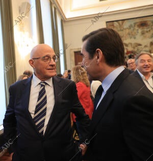 Asistentes al acto: Félix Bolaños, Josep Oliu, Carlos Torres, Patricia Botín,...