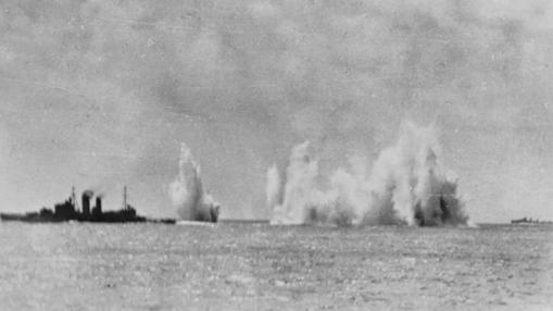 Flota naval destruida por Japón.