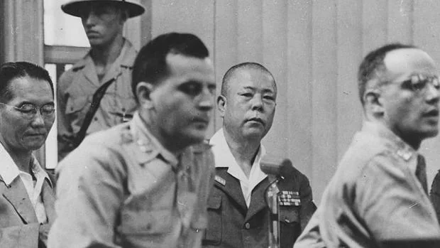 El general japonés Tomoyuki Yamashita, durante su juicio en Manila en 1945