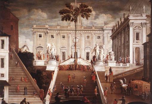 «Competición de cucaña en el Capitolio», Agostino Tassi 1630