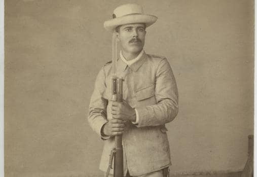 Guerra de Cuba. 1896. Carlos Clement, soldado que mostró un heroico comportamiento en el sitio del poblado de Cascorro.