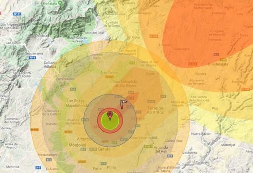 ¿Qué efecto hubiera causado la bomba atómica de Hiroshima de haber caído en el centro de Madrid?
