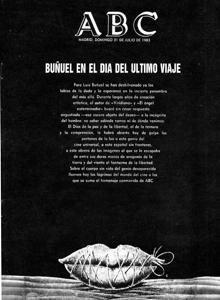 Portada de la muerte de Luis Buñuel, el 30 de julio de 1983