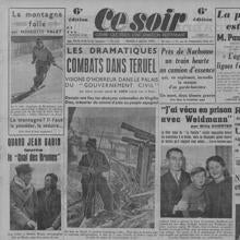 Portada de «Ce Soir», con la crónica de Robert Capa