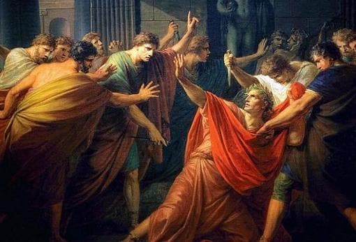 La muerte de Julio César de F. H. Fuger