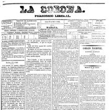Diario «La Corona» con la notica del asesinato de Lincoln