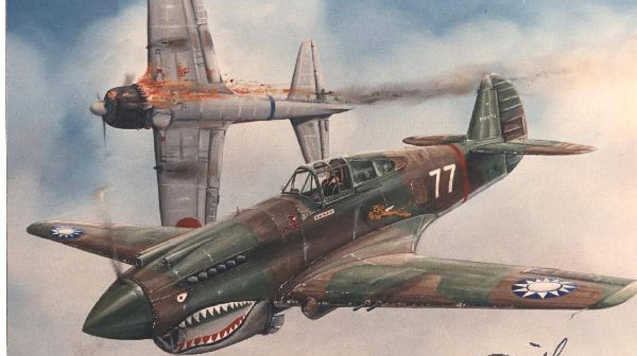 P-40 del 3º escuadrón de los Flying Tigers (Hell's Angels)