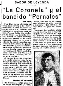 Artículo del Pernales, publicado por «La Libertad», el 7 de abril de 1929