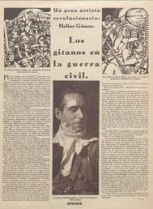 Reportaje de «Crónica» sobre Helios Gómez, publicado en 1937