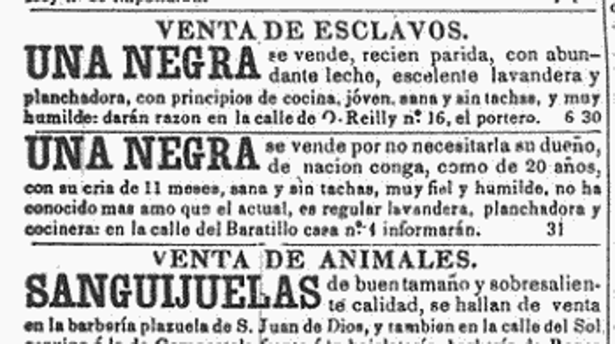 «Se vende negra sin defectos»: así era la impune venta de esclavos en la prensa española del siglo XIX