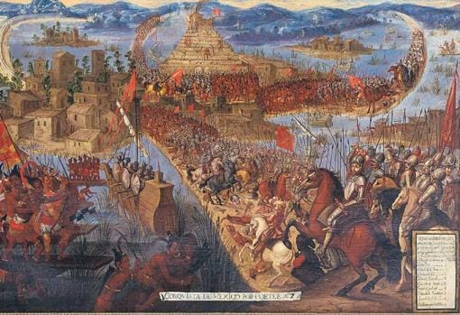 La conquista de Tenochtitlan, de autor desconocido.