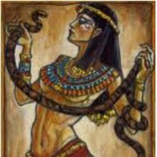 Cleopatra, junto al áspid
