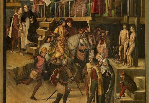 Santo Domingo presidiendo un auto de fe (1475).