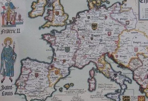 Mapa francés de 1235. Cataluña no aparece reflejada como tal