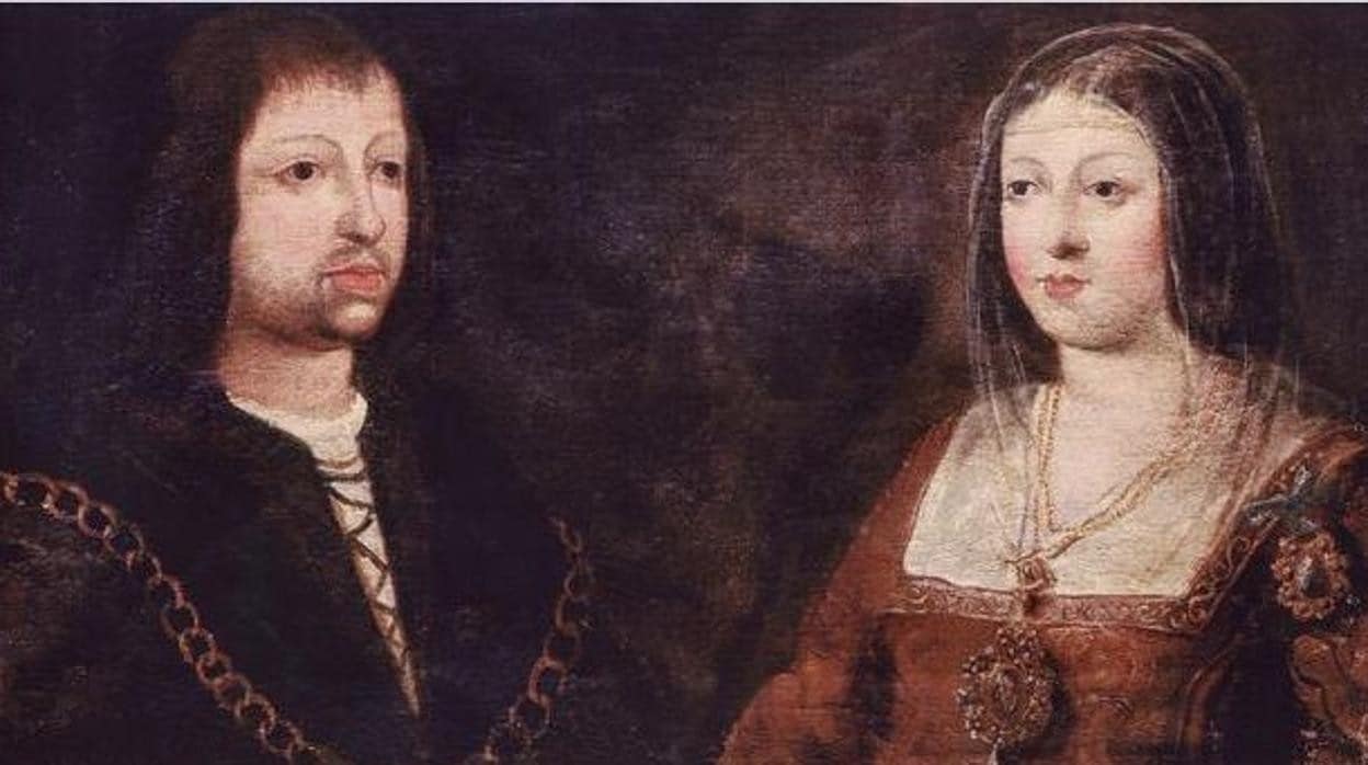 Los Reyes Católicos, Fernando II de Aragón e Isabel I de Castilla.