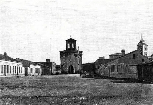 Iglesia de la Purísima Concepción, en la Isla Isabel II, en 1893.