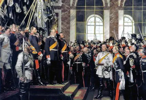 Guillermo I de Prusia proclama el Imperio alemán en el Palacio de Versalles, 1871 - Museen Nord