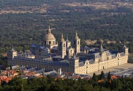 Plano aéreo del Monasterio de El Escorial.